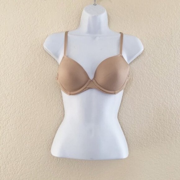 Auden Beige Cream T-Shirt Bra Size 34A - Picture 1 of 6